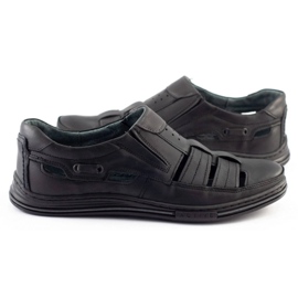 Polbut Zapatos de piel para hombre 06 para verano Negro 6