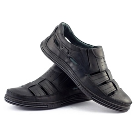Polbut Zapatos de piel para hombre 06 para verano Negro 7