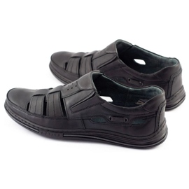 Polbut Zapatos de piel para hombre 06 para verano Negro 9