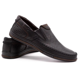 Polbut Zapatos verano hombre piel 09 negro con marrón multicolor 8