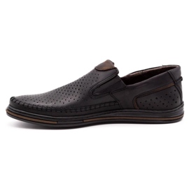 Polbut Zapatos verano hombre piel 09 negro con marrón multicolor 4