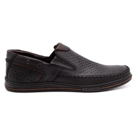 Polbut Zapatos verano hombre piel 09 negro con marrón multicolor 3