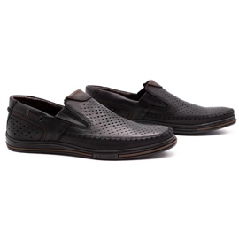 Polbut Zapatos verano hombre piel 09 negro con marrón multicolor 6