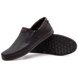 Polbut Zapatos verano hombre piel 09 negro con marrón multicolor 7