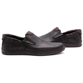 Polbut Zapatos verano hombre piel 09 negro con marrón multicolor 9