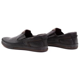 Polbut Zapatos verano hombre piel 09 negro con marrón multicolor 11