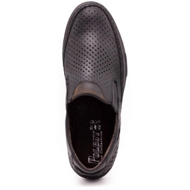 Polbut Zapatos verano hombre piel 09 negro con marrón multicolor 1