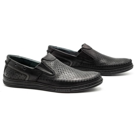 Polbut Zapatos verano hombre piel 09 para verano negro con gris multicolor 3