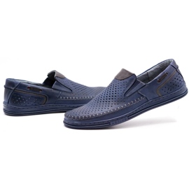 Polbut Zapatos de cuero para hombre 09 para el verano Azul marino 9