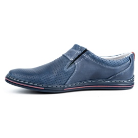 Polbut Zapato hombre piel 362 con perforacion azul marino 1 Polbut Zapato hombre piel 362 con perforacion azul marino 1