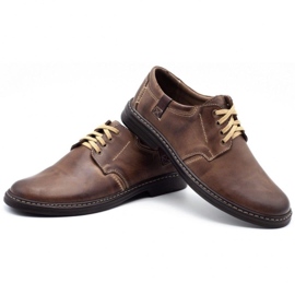 Joker Zapatos de cuero para hombre 415 marrón 6