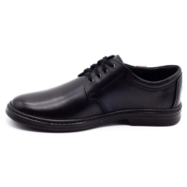 Joker Zapatos de cuero para hombre 415 negro 1