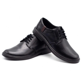 Joker Zapatos de cuero para hombre 415 negro 6