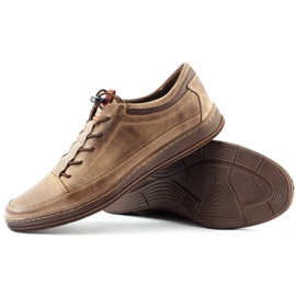 Polbut Zapatos casuales de cuero para hombre K22 marrón 4
