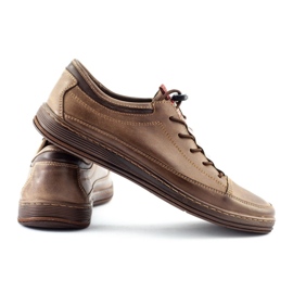 Polbut Zapatos casuales de cuero para hombre K22 marrón 5