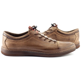Polbut Zapatos casuales de cuero para hombre K22 marrón 6