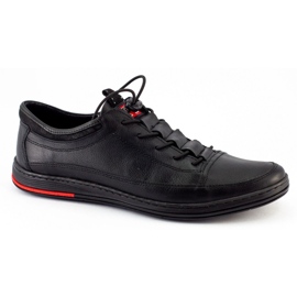 Polbut Zapatos de hombre piel casual negro K22 8
