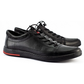 Polbut Zapatos de hombre piel casual negro K22 9