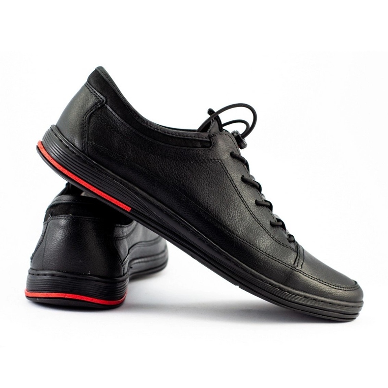 Polbut Zapatos de hombre piel casual negro K22 2