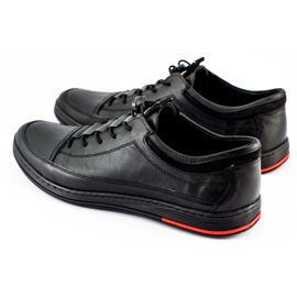 Polbut Zapatos de hombre piel casual negro K22 4