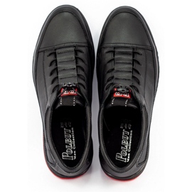 Polbut Zapatos de hombre piel casual negro K22 5