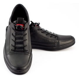 Polbut Zapatos de hombre piel casual negro K22 6
