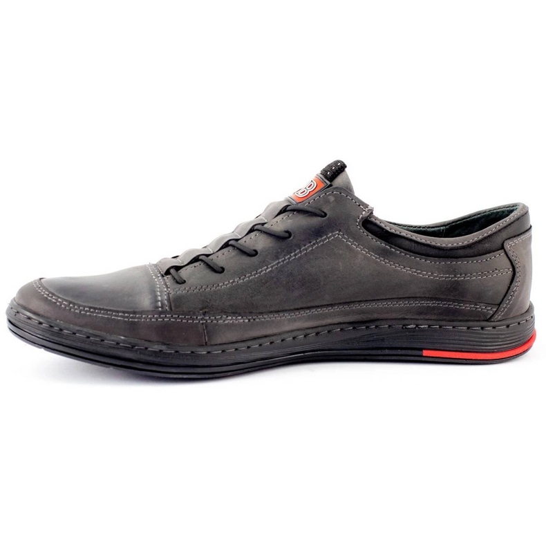 Polbut Zapato casual hombre gris piel K22 1