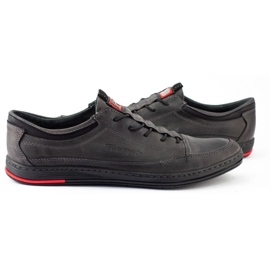Polbut Zapato casual hombre gris piel K22 5