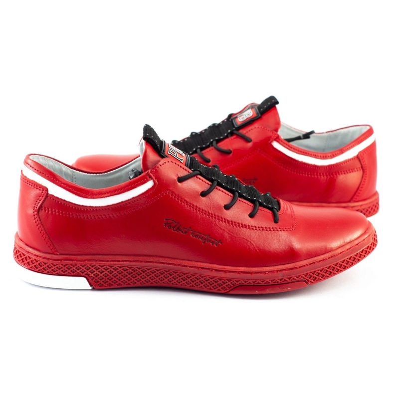 Polbut Zapato casual piel hombre K23 rojo 2