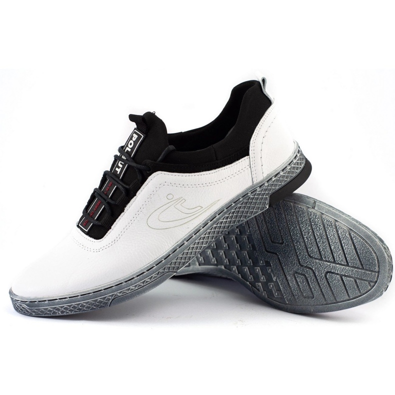 Polbut Zapato casual hombre piel K24 blanco 2