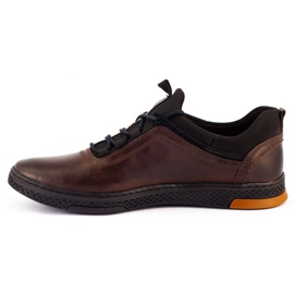 Polbut Zapatos casuales de cuero para hombre K24 marrón 7