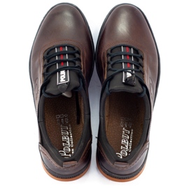 Polbut Zapatos casuales de cuero para hombre K24 marrón 5
