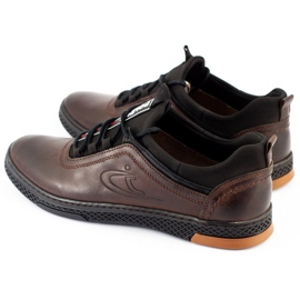 Polbut Zapatos casuales de cuero para hombre K24 marrón 6