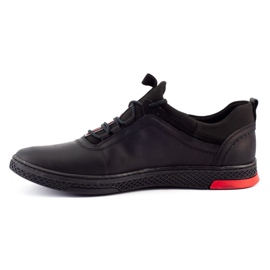 Polbut Zapatos de hombre piel casual negro K24 3
