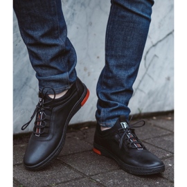 Polbut Zapatos de hombre piel casual negro K24 5