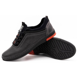 Polbut Zapato casual hombre gris piel K24 3