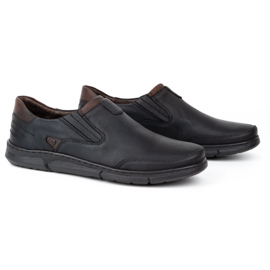Polbut Zapatos sin cordones para hombre J51 negro 2