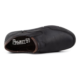 Polbut Zapatos sin cordones para hombre J51 negro 7