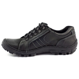 KOMODO Zapatos trekking hombre piel 904 negro 1