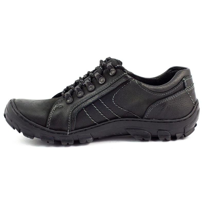 KOMODO Zapatos trekking hombre piel 904 negro 1
