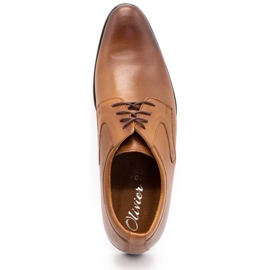 Olivier Zapatos formales de hombre P11 en aumento marrón 6