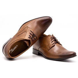 Olivier Zapatos formales de hombre P11 en aumento marrón 9