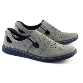 KOMODO Zapatos sin cordones grises para hombre 864 6