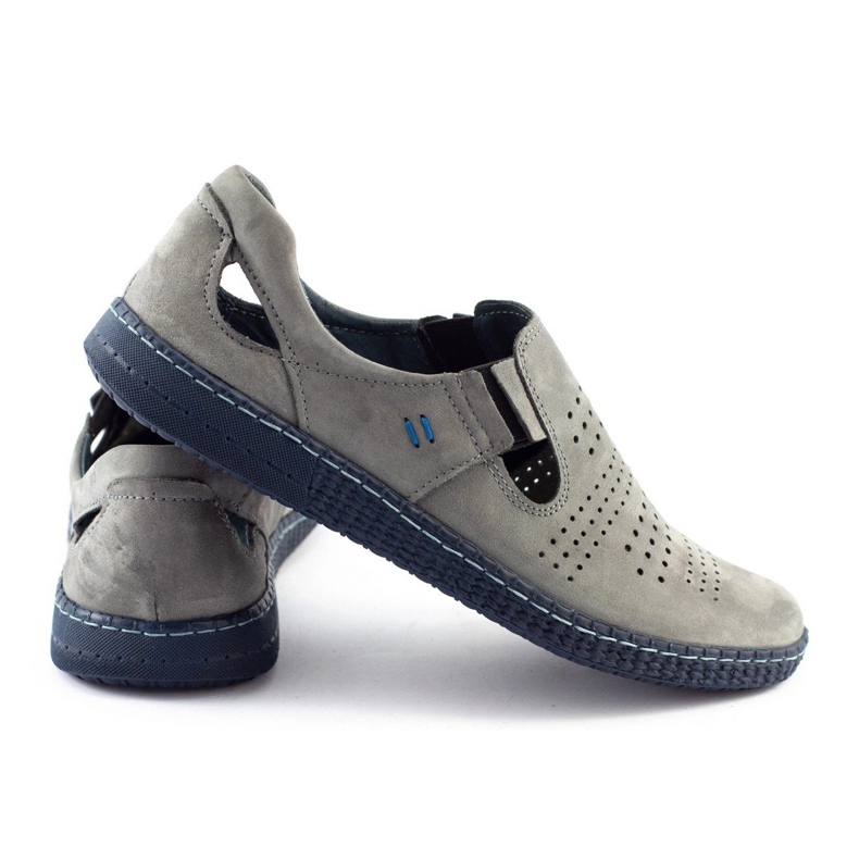 KOMODO Zapatos sin cordones grises para hombre 864 1