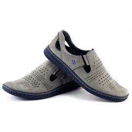 KOMODO Zapatos sin cordones grises para hombre 864 3
