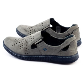 KOMODO Zapatos sin cordones grises para hombre 864 4