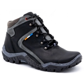 Olivier Zapatos de invierno para hombre 129 Negro 2