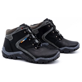 Olivier Zapatos de invierno para hombre 129 Negro 3