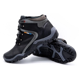Olivier Zapatos de invierno para hombre 129 Negro 4
