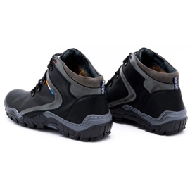 Olivier Zapatos de invierno para hombre 129 Negro 8